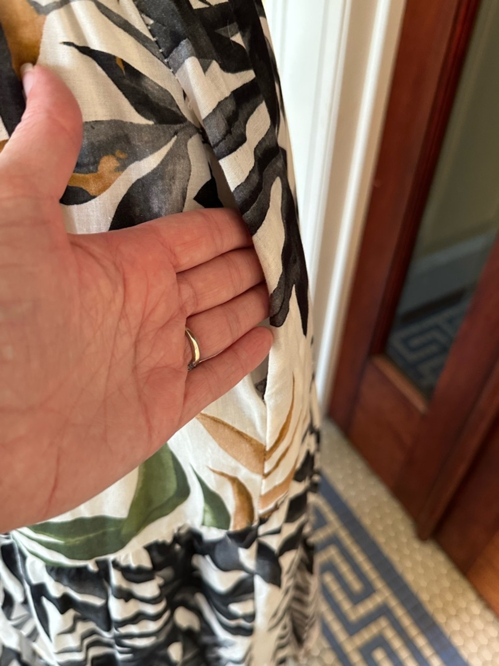 Civico 51 | Tropical Tiered Belted Maxi Dress - Made in Italy, Sz XL, NWT - Picture 8 of 16